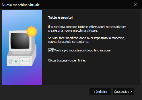 nuova macchina virtuale
