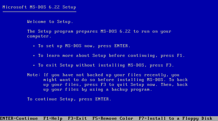 installazione MSDOS